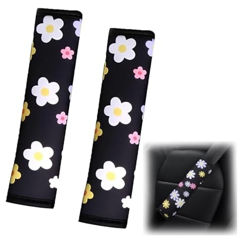 2 Pcs Daisy Seat Belt Covers for Comfort Cover