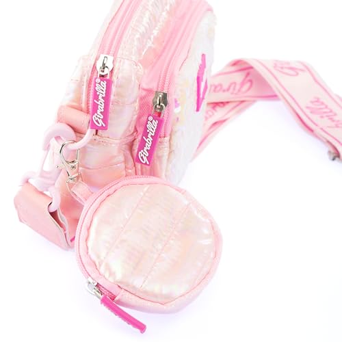 Girabrilla Nice Group Puffer Borsa Pochette, 1 Borsetta A Tracolla Rosa Con Porta Monete Per Bambine - 5