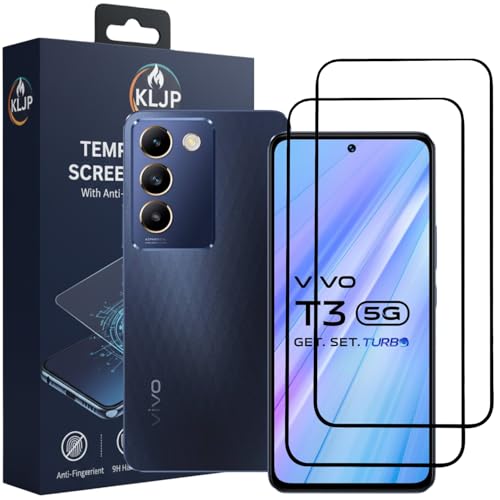 Image of Military-Grade Gorilla Tempered Glass For iQOO Z9 5G / iQOO Z5 5G / Vivo T3 5G With Installation Kit | Edge to Edge Coverage | Black (Pack Of 2)