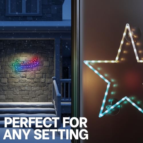 Arbres suspendus et décoration extérieure avec éclairage LED de Noël USB - 8