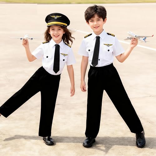 Disfraz Completo de Piloto para Niños 9-10 Años miniatura 6