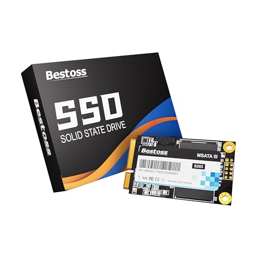 Bestoss 256GB MSATA SSD Mini SATA III 3D NAND Low Power Consumption S203