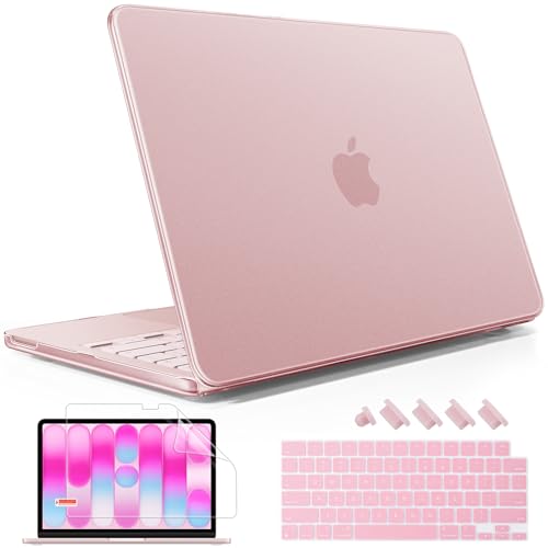 Image of May Chen Compatible with MacBook Neo 13 inch Model A3404 2026 Release, Slim & Lightweigh Frosted Finish Protective Case with Keyboard Cover&Screen Protector, Frosted Blush