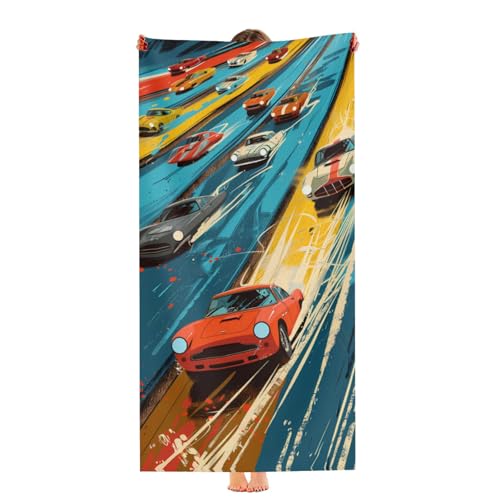 Feeuoai Kids Oversized Beach Towel Car Sandproof Microfiber Woman Beach Towels Quick Dry Lightweight Travel Towels 30x60in