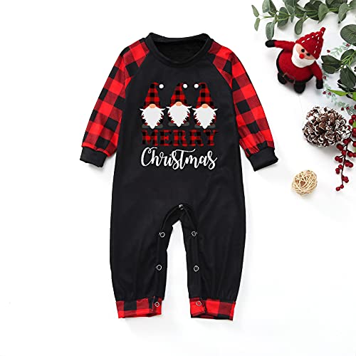 Family Christmas Pajama Matching Set Plaid Marry Christmas Cute Print Raglan Sleeve Crewneck Tee and pants Loungewear3