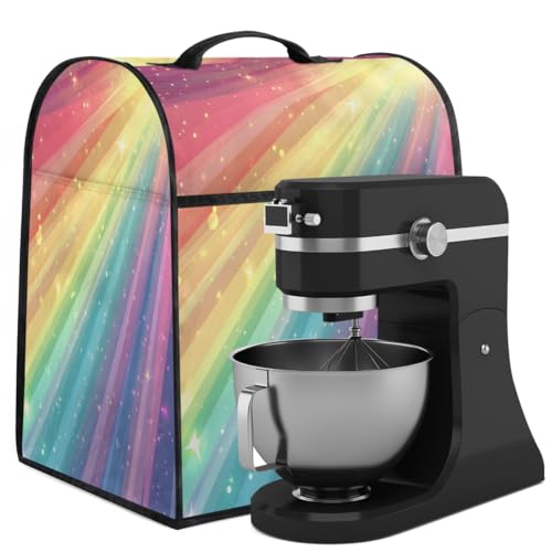 Coffee Maker Cover Star Colorful Stripes Kitchen Appliance Covers Small Appliance Covers Blender Cover Juicer Cover Dust Covers for Kitchen Appliances with Top Handle and Pockets,Washable,B508