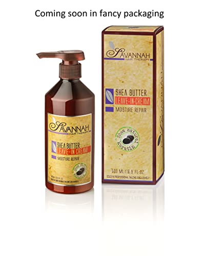 Savannah Hair Therapy Leave In Cream – Leave In Conditioner For Dry Damaged Or Color Treated Hair With Shea Butter, 16.9 Oz Cotton And Silk Protein, Vitamin B6- Sulfate Free Moisture Repair Treatment #TOP1