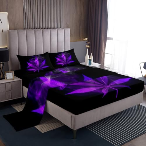 Erosebridal Queen Size Sheets Leaves Sheet Set Room Decor Bohemian Chic