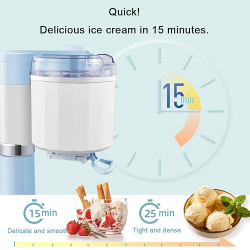 LTdlhFk Eiscreme-Maschine,Joghurt-Eiscreme-Maschinen,Doppelklingen-Rührwerk,Lebensmittelqualität Liner,Home DIY Automatische Eiscreme-Maschine,Für Home Cafe Eiscreme Machen – Bild 4