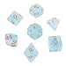 Produktbild lonfenner WürfelPolyhedral Dice Double-Colors Polyedrische Spiel Würfel Für RPG Dungeons and Dragons DND Tabelle Spiel Transparent Blau 3 Pcs