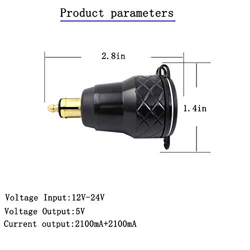 Adanse Doppio Adattatore da 5 V 2.1A DIN per USB