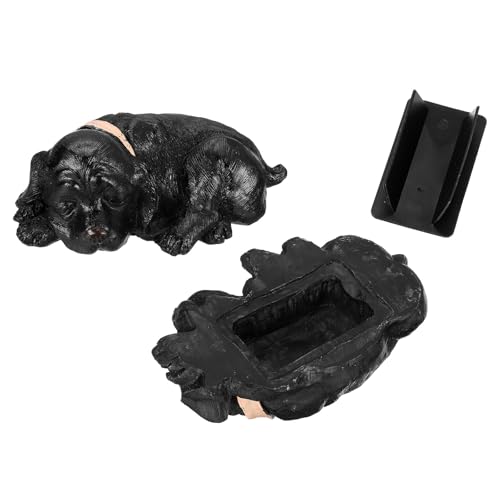 QUARKZMAN Schlüssel außerhalb verstecken, Faux Hund Schlüsselversteck im Freien wasserdichter