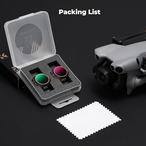 Image of K&F CONCEPT Variable ND Filter Set Compatible with DJI Mini 5 Pro, ND2-32 | ND32-512, 1-5 Stops + 5-9 Stops Light Reduction Multicoated HD Optical Glass Drone Camera Lens Accessories