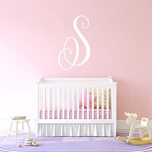 Vinilo decorativo inicial personalizado para pared 17" alto