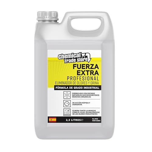 Chemical Trade Store - Eliminador Profesional de Olores y Orina 2.5L - Limpiador Enzimático para Mascotas y Hogar - Elimina Manchas y Malos Olores en Alfombras, Tapicerías y Suelos Duros