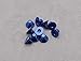 Integy RC Model OBM-AC-031-ASCDB 3 x 4mm Machine Type 7075-T6 Countersunk Hex Screw (Dark Blue 10 Pcs)