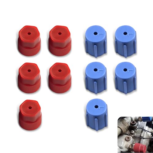 Prywog Pack-10 Car Low Side High Side Air Conditioning Valve Core Cover Kit, 0.5