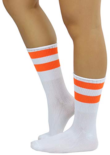 Image of ToBeInStyle Women's Acrylic Ankle Hi With Double Stripe Top Crew Fun Athletic Socks