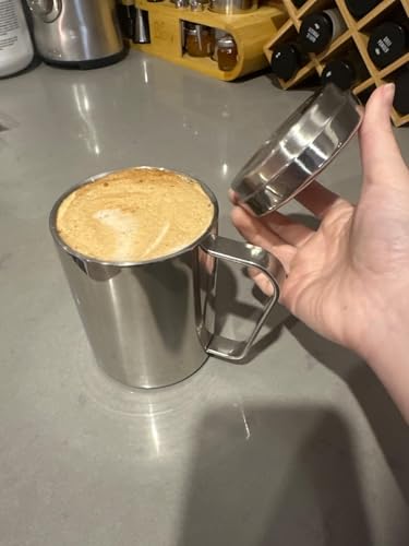Taza de Acero Inoxidable 500ml con Tapa y Asa miniatura 7