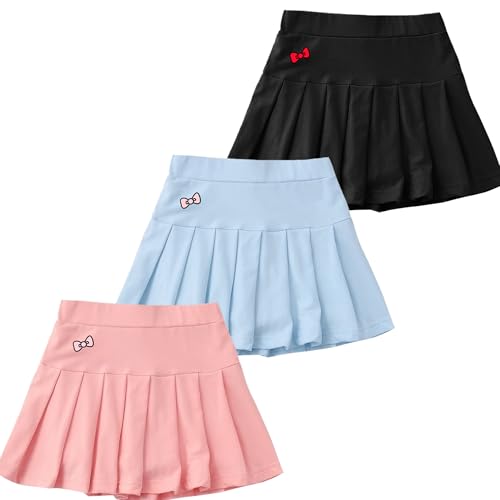 Girls' Stretch Waist Skorts | Athletic Skater Skirt for Play & School | Comfort Uniform Dress Ages 3-123
