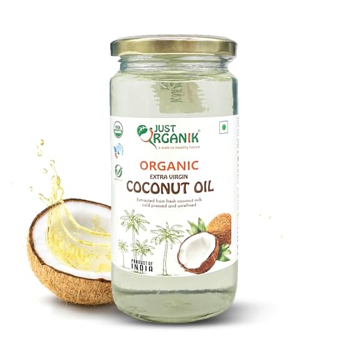 Image of Just Organik Organic Extra Virgin Coconut Oil, 350 ML