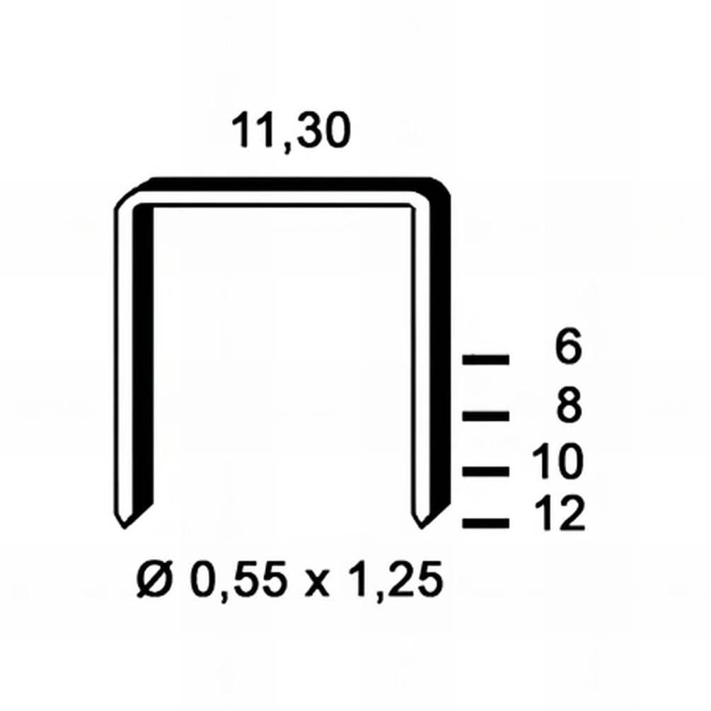 5.000 punti metallici zincati Ak-16-12.35x16x0.75x1.4 mm - D-Work
