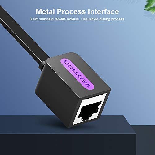 Andoer Cabo de extensão de rede VENTION CAT 7 Cabo de rede plana de 10 Gigabit de alta velocidade RJ