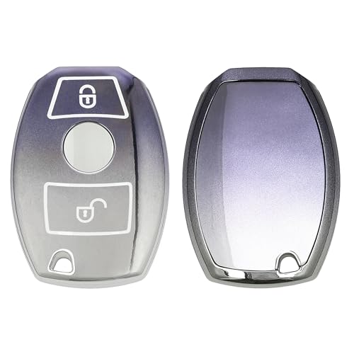 kwmobile Custodia Compatibile con Mercedes Benz con 2 tasti (solo Keyless Go) - Cover Chiavi Auto Protezione Copri Telecomando - Copertina Chiave - Copertura Gommata Silicone TPU