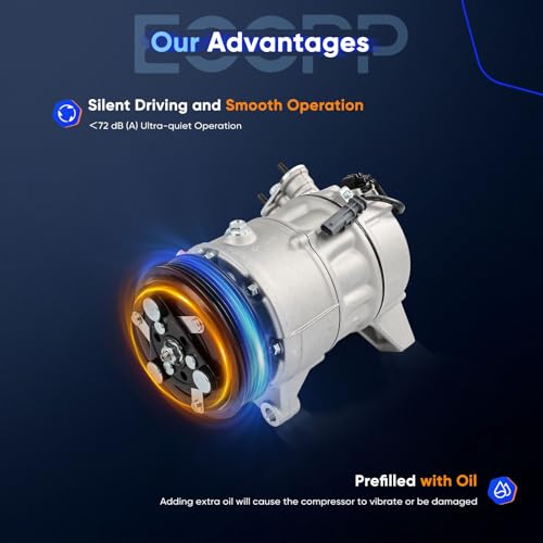 Image of ECCPP AC Compressor with Clutch for Chevrolet Impala V6 3.6L 2012-2013 | 2012 for Chevrolet Equinox for GMC Terrain 3.0L 2013-2015 for Chevrolet Equinox for GMC Terrain 3.6L AC Compressor