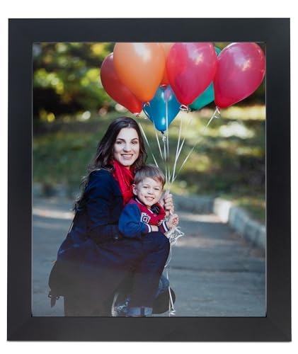 ArtToFrames 15x18 Inch Black Picture Frame This 1.25 Inch Custom MDF Poster Frame is Black - Comes with Foam Backing 3/16 inch and Regular Glass (FBPLFRBW72079-15x18)