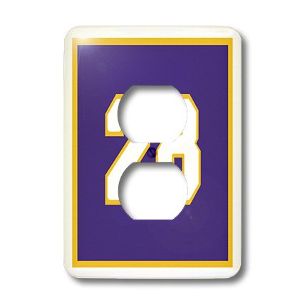 Couvercle de sortie numéro 28 violet blanc or pour plaque murale - 3
