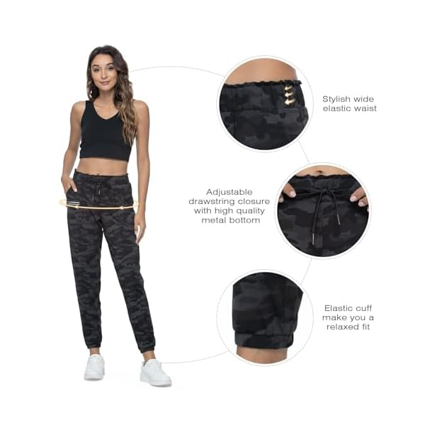 Haowind Joggers for Women with Pockets Elastic Waist Workout Sport Gym Pants Comfy Lounge Yoga Running Pants - Image 4