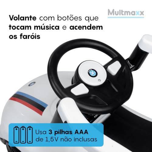Carrinho de Passeio Quadriciclo Infantil com Empurrador Multmaxx (Branco)