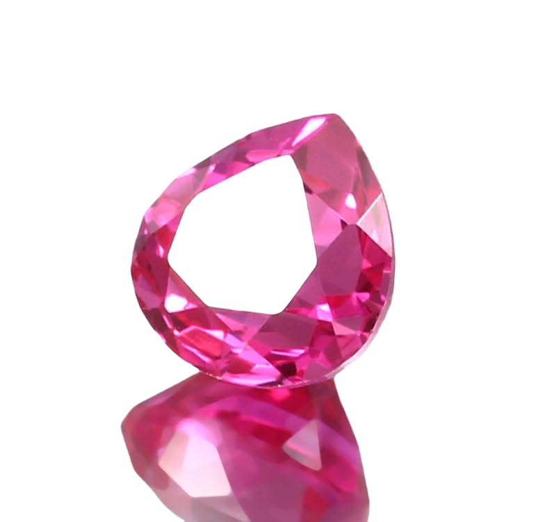 Saphir rose naturel en poire 8x8mm pour haute joaillerie unique DIY