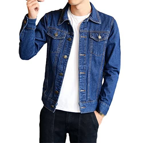 Veste en jean col montant homme XL idéale pour un style urbain décontracté