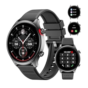 RIVERSONG Smart Watch for Men Women (Answer/Make Call) Compatible with iPhone/Android Phones, 1.52″ Fitness Tracker with Heart Rate, Sleep and Blood Oxygen Monitor, 100+ Sport Modes, Pedometer, Black