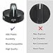 (4 Pack) WP8273103 Gas Range Control Knob Replacement Parts for Whirlpool Range Knob Compatible with Whirlpool and Sears Gas Ranges, Replaces PS393678, AP6012363, WP8273103, WP8273103VP - Black