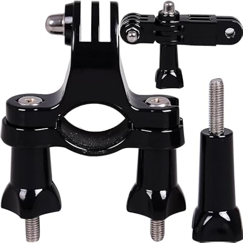 eCostConnection Acuvar Bicycle Handlebar/Motorcycle/Ski Pole Mount for Gopro Hero 12 11 10 9 8 7 6 5 4 3+ 3 DJI Osmo Action AKASO Insta360 Action Camera Microfiber Cloth Cover