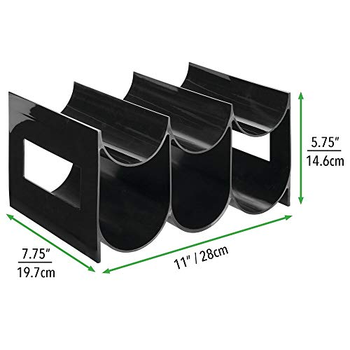 mDesign - Flessenrek - wijnrek - waterflessen/wijnflessen - met 2 etages en 6 houders - voor aanrechten, voorraadkasten… - Afbeelding 6