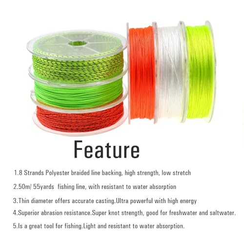 Set de 6 líneas de respaldo para pesca 50M 20LB/30LB miniatura 2