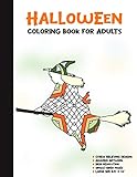 Halloween Coloring Book for Adults: 50 Halloween Illustrations Printed On One Side, Safe For Markers | Fun Craft Activity Gift | Stress Relieving Designs (Spooky House)