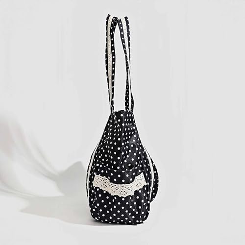 Bolso Tote de Lona con Lunares miniatura 6