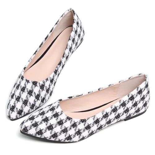 TN TANGNEST Women's Cute Slip On Ballet Flats Print Floral Flat Shoes3