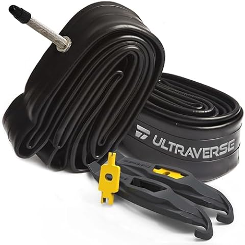 Ultraverse Bike Inner Tube for 27.5 X 1.75/1.95/2.10/2.125 inch Bicycle tire Sizes with Presta Valve - Rubber Tubes for Mountain and Trail, Cruisers, MTB, and All Terrain Bikes – Set of 2 Cover