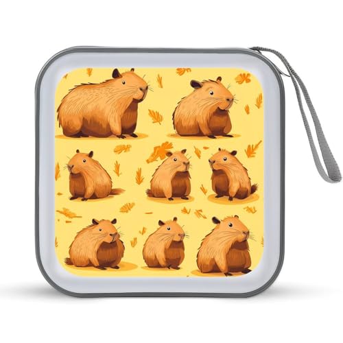Capybara CD Case Portable DVD Holder Storage Organizer for Home Travel