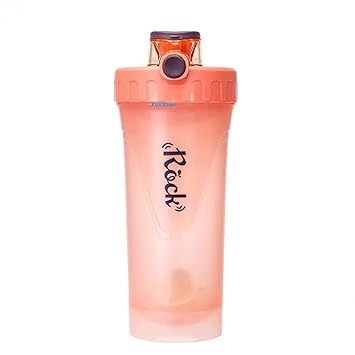 FunBlast Shaker Water Bottle  700 ML Gym Shaker Bottle, Protein Shaker Bottle, BPA Free Ant-Leak Sports Water Bottle for Gym, Office, Home, Trekking (Pink)