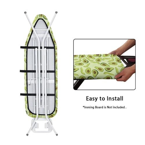 Image of Novelty Ironing Board Cover, Cute Avocado Print 15x54 Ironing Board Cover, Stain Resistant and Non Slip, Elastic Edges,Fashion Home Decoration