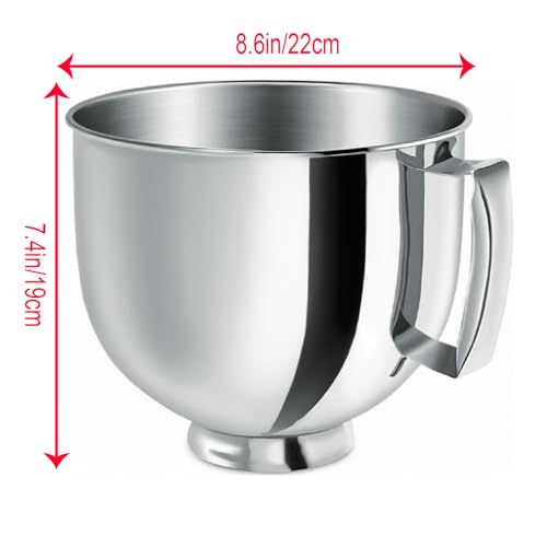 Tazón de acero inoxidable 5QT para Kitchen Aid Artisan y Classic miniatura 7