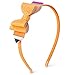WIWUFUE Pencil Headband for Girls – Sparkly Glitter Hair Bows Cute Yellow School Pencil Hair Accessory for First Day of School Book Week Costume Back to School Party for Preschool & Elementary Kids