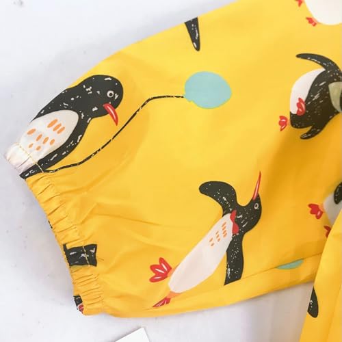 Boys Girls Lightweight Drawing Clothes Baby Jumpsuit Cover Waterproof Eating Outwear Cute Button Romper Kids Outfit4